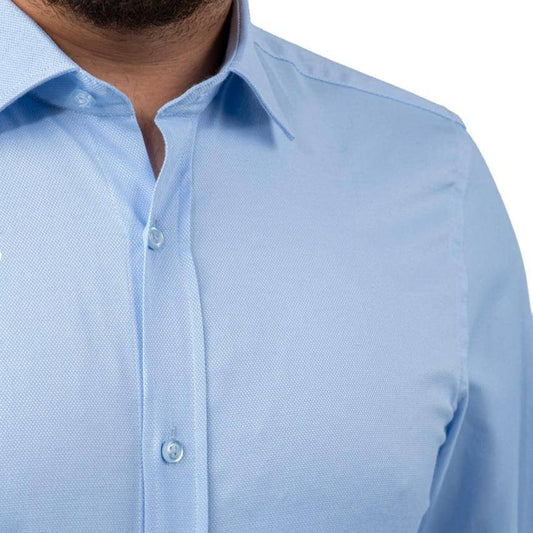 Men's shirt white, ivory, blue